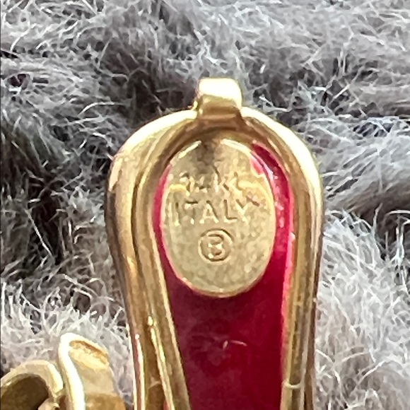 14k Rosato Enamel Shoe Charm Red Enamel - Picture 3 of 10
